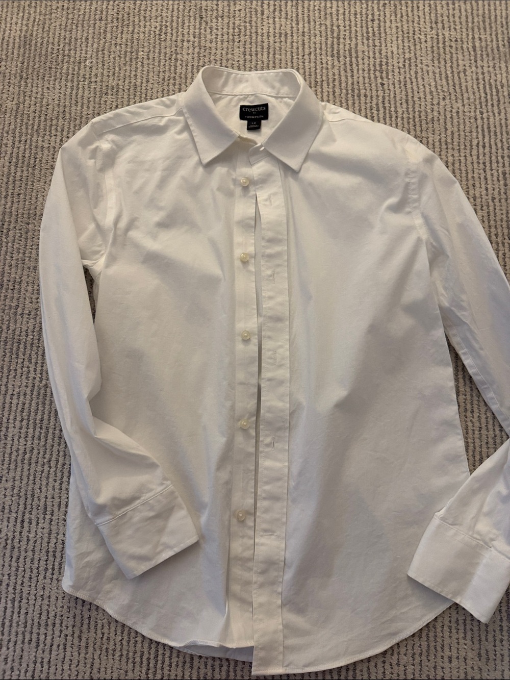 Crewcuts boy’s Thompson White Long-Sleeve Dress Shirt